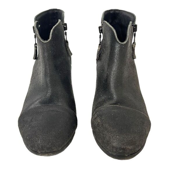 Rag & Bone Womens Size 38 US 8 Black Distressed Leather Ankle Boot Bootie - Picture 2 of 9